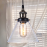 Buy Edison Small Crystal Lampshade Pendant Lamp - Carbon Steel Bronze 50874 - prices